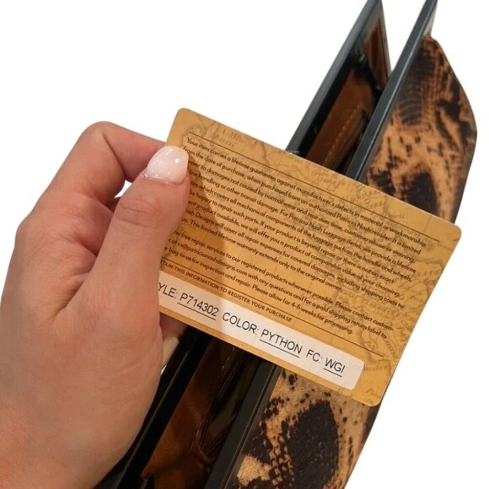 Patricia Nash Athena Python Embossed Calf Hair & … - image 8